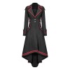 Women Red Long Gothic Coat Black Cosplaydiy Medieval Military Coat